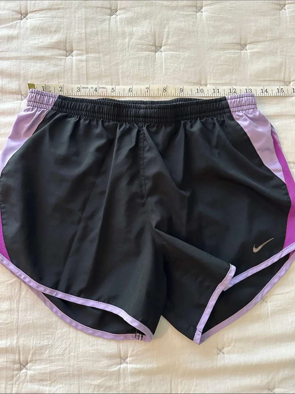 Nike Women’s Black and Lavender Athletic Shorts